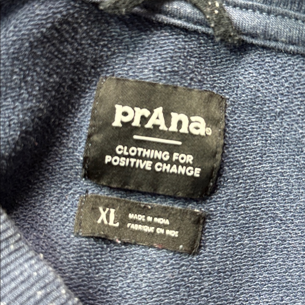 Prana Patch Pullover Crewneck Blue Sweatshirt Siz… - image 8